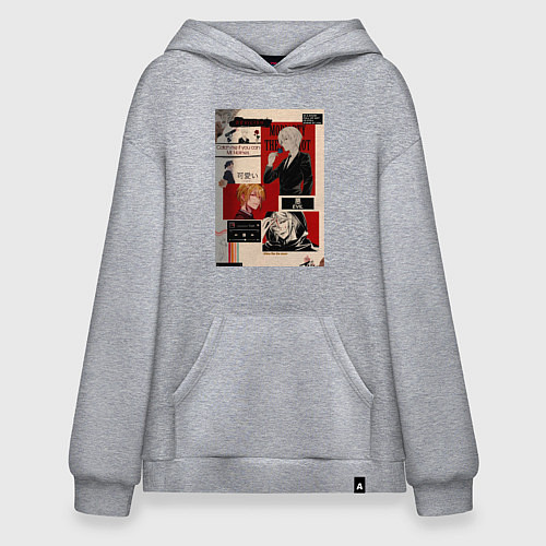 Худи оверсайз Патриотизм Мориарти Луис Джеймс коллаж / Меланж – фото 1