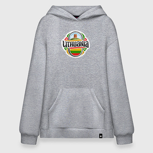 Худи оверсайз Lithuania / Меланж – фото 1