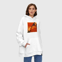 Толстовка-худи оверсайз Министерство неджентльменских дел - пистолет, цвет: белый — фото 2
