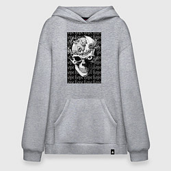 Толстовка-худи оверсайз Берсерк последняя надежда, цвет: меланж