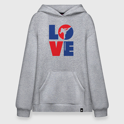 Худи оверсайз Я люблю тхэквондо / Меланж – фото 1