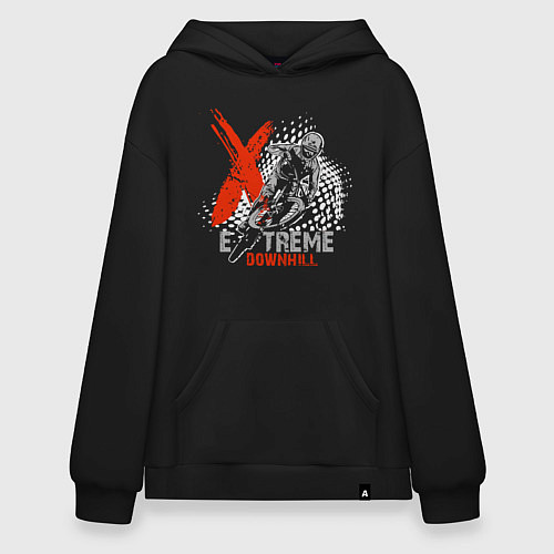 Худи оверсайз Велоспорт экстрим / Черный – фото 1