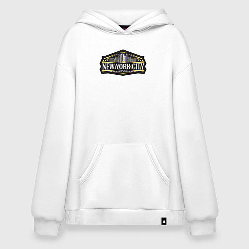 Худи оверсайз USA Ney York city / Белый – фото 1
