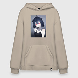 Толстовка-худи оверсайз Чёрный клевер Секре Сваллотейл Неро, цвет: миндальный