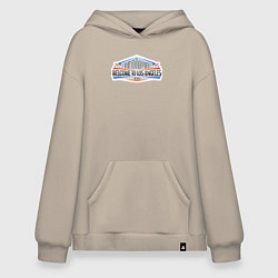 Толстовка-худи оверсайз Welcome to LA, цвет: миндальный