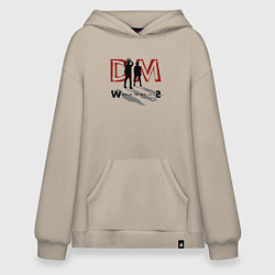Толстовка-худи оверсайз Depeche Mode - World in my eyes fletch, цвет: миндальный
