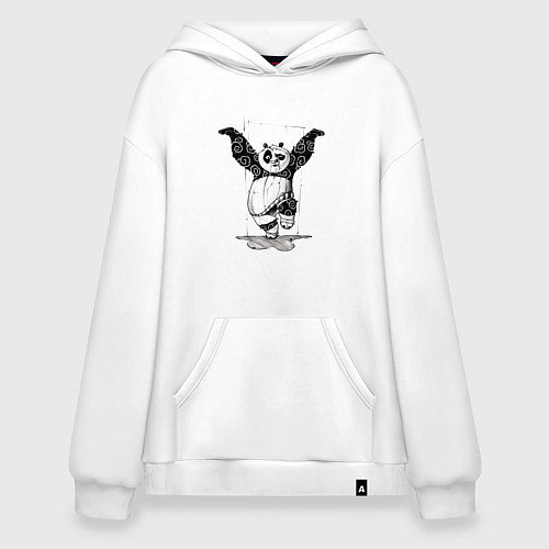 Худи оверсайз Кунгфу панда По / Белый – фото 1