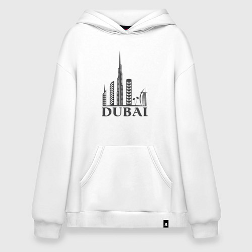 Худи оверсайз Dubai city style / Белый – фото 1