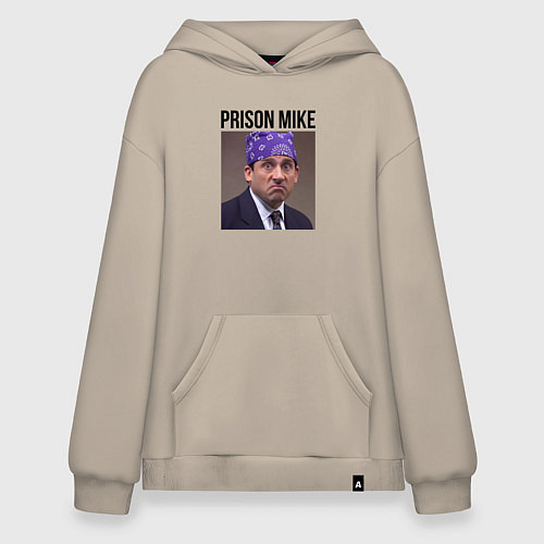 Худи оверсайз Prison mike Michael Scott - офис / Миндальный – фото 1