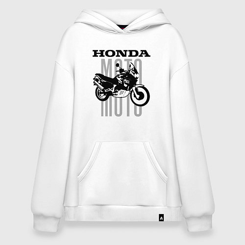 Худи оверсайз Moto - Honda / Белый – фото 1