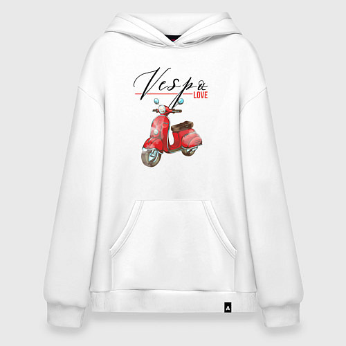 Худи оверсайз Love - Vespa / Белый – фото 1