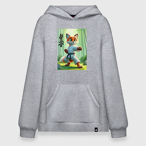 Худи оверсайз Kyokushin karate - fox / Меланж – фото 1