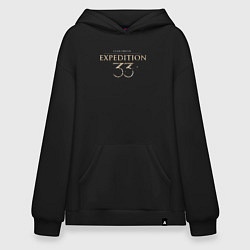 Толстовка-худи оверсайз Clair Obsur expedition 33 logo, цвет: черный