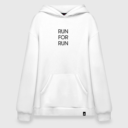 Худи оверсайз Run for run / Белый – фото 1