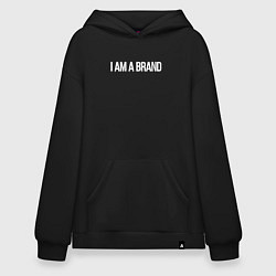 Толстовка-худи оверсайз I am a brand, цвет: черный