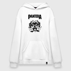 Толстовка-худи оверсайз Pantera - rock dog, цвет: белый