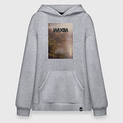 Толстовка-худи оверсайз Maxim тропический залив, цвет: меланж