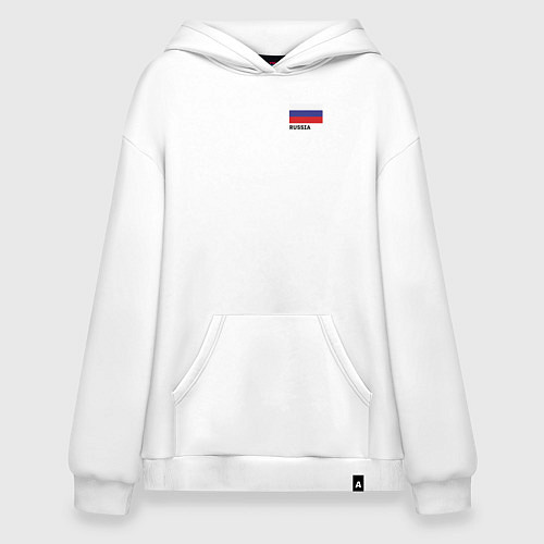 Худи оверсайз Россия карта и флаг / Белый – фото 1