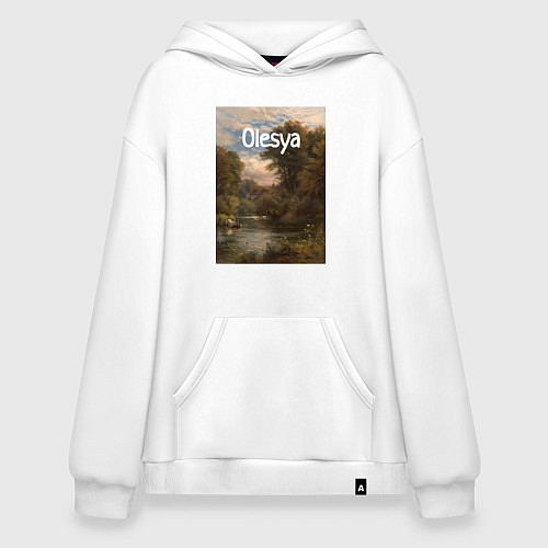 Худи оверсайз Olesya река / Белый – фото 1
