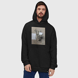 Толстовка-худи оверсайз Abstract graphic charcoal, цвет: черный — фото 2