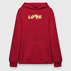 Толстовка-худи оверсайз Love Africa, цвет: красный