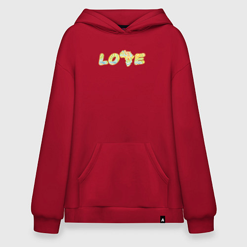 Худи оверсайз Love Africa / Красный – фото 1