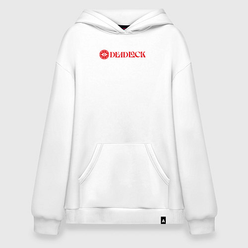 Худи оверсайз Deadlock red logo / Белый – фото 1