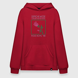 Толстовка-худи оверсайз Depeche Mode - Rose Bowl 88, цвет: красный