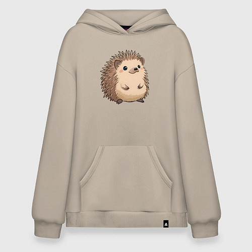 Худи оверсайз Ёжик арт / Миндальный – фото 1