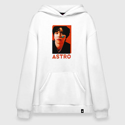 Толстовка-худи оверсайз Astro Роки, цвет: белый