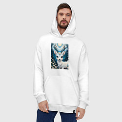 Толстовка-худи оверсайз Сказочный олененок, цвет: белый — фото 2