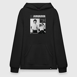 Толстовка-худи оверсайз Jungkook bts seven, цвет: черный