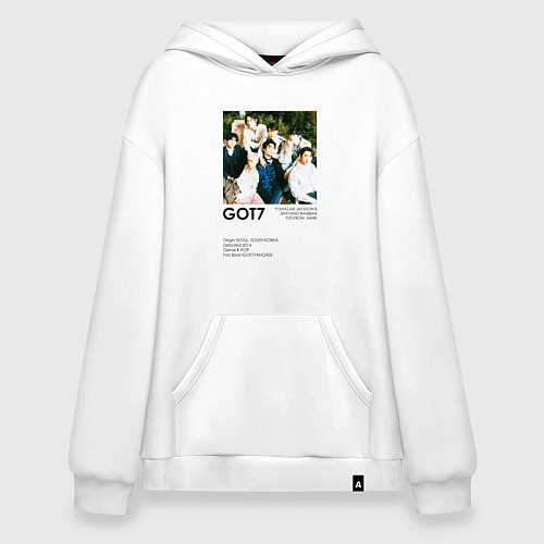 Худи оверсайз GOT7 группа основание / Белый – фото 1