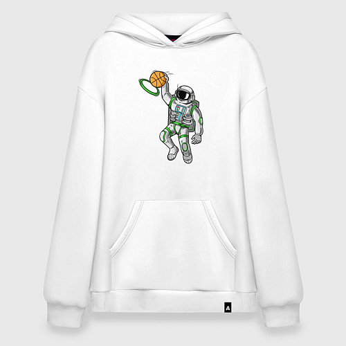Худи оверсайз Космический баскет / Белый – фото 1