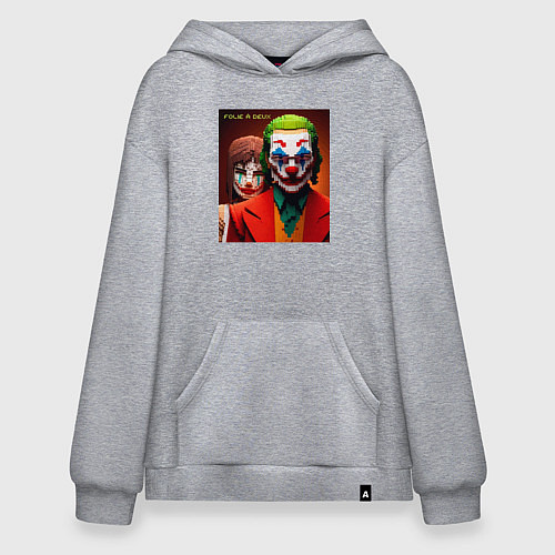 Худи оверсайз Joker and Minecraft - collaboration / Меланж – фото 1