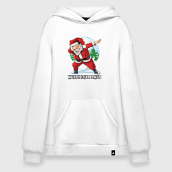 Толстовка-худи оверсайз Dab Santa, цвет: белый