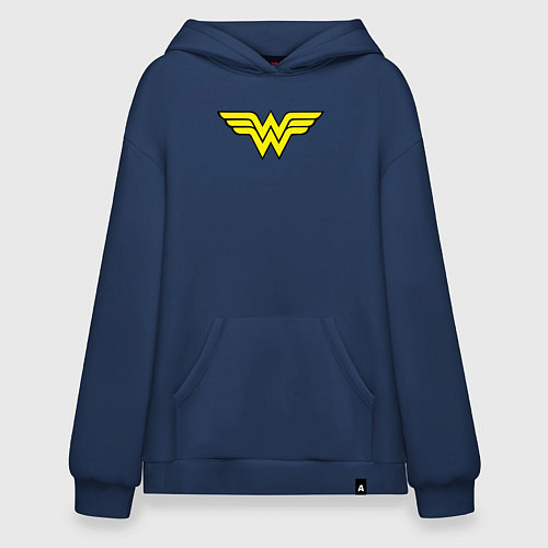 Худи оверсайз Wonder woman logo / Тёмно-синий – фото 1