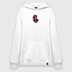 Толстовка-худи оверсайз Вай из Аркейн, цвет: белый