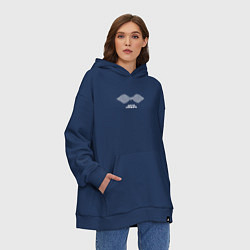 Толстовка-худи оверсайз Arctic Monkeys logo, цвет: тёмно-синий — фото 2