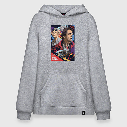 Худи оверсайз Marty and doc / Меланж – фото 1