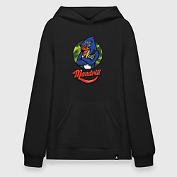 Толстовка-худи оверсайз Mandrill, цвет: черный