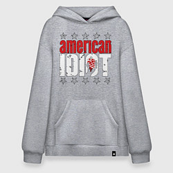 Толстовка-худи оверсайз Green Day - american idiot, цвет: меланж
