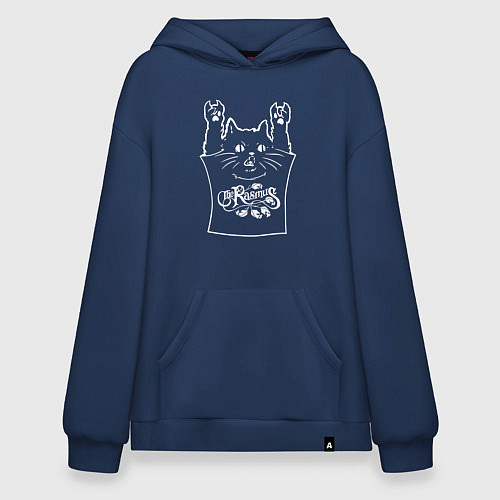 Худи оверсайз The Rasmus - cat rock / Тёмно-синий – фото 1