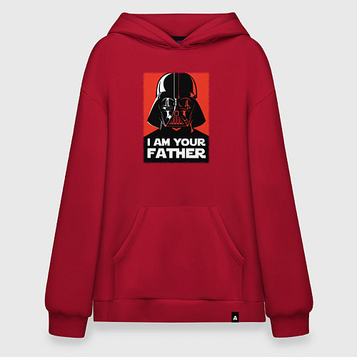 Худи оверсайз Я твой отец дарт вейдер / Красный – фото 1