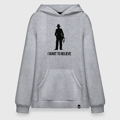 Худи оверсайз Индиана джонс / Меланж – фото 1