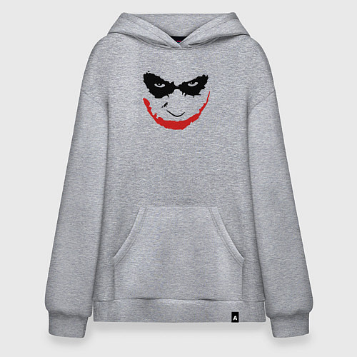 Худи оверсайз Хит Леджер лицо джокера / Меланж – фото 1