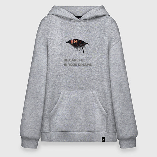 Худи оверсайз Будь осторожен в своих снах / Меланж – фото 1