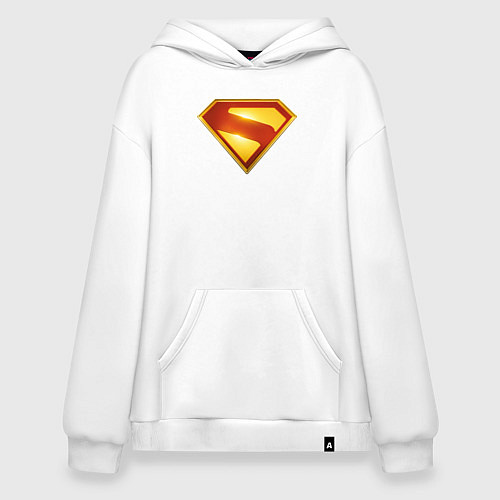 Худи оверсайз Супермен Джеймса Ганна лого / Белый – фото 1