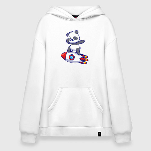 Худи оверсайз Rocket panda / Белый – фото 1