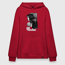 Толстовка-худи оверсайз Леон, цвет: красный